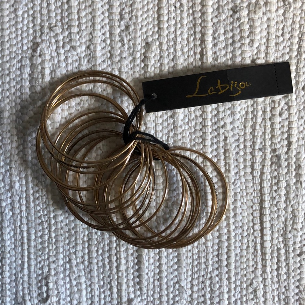 Gold bangles + bracelet